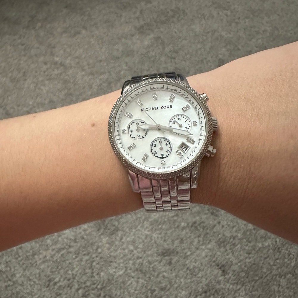 Michael Kors Silver Chronograph Watch